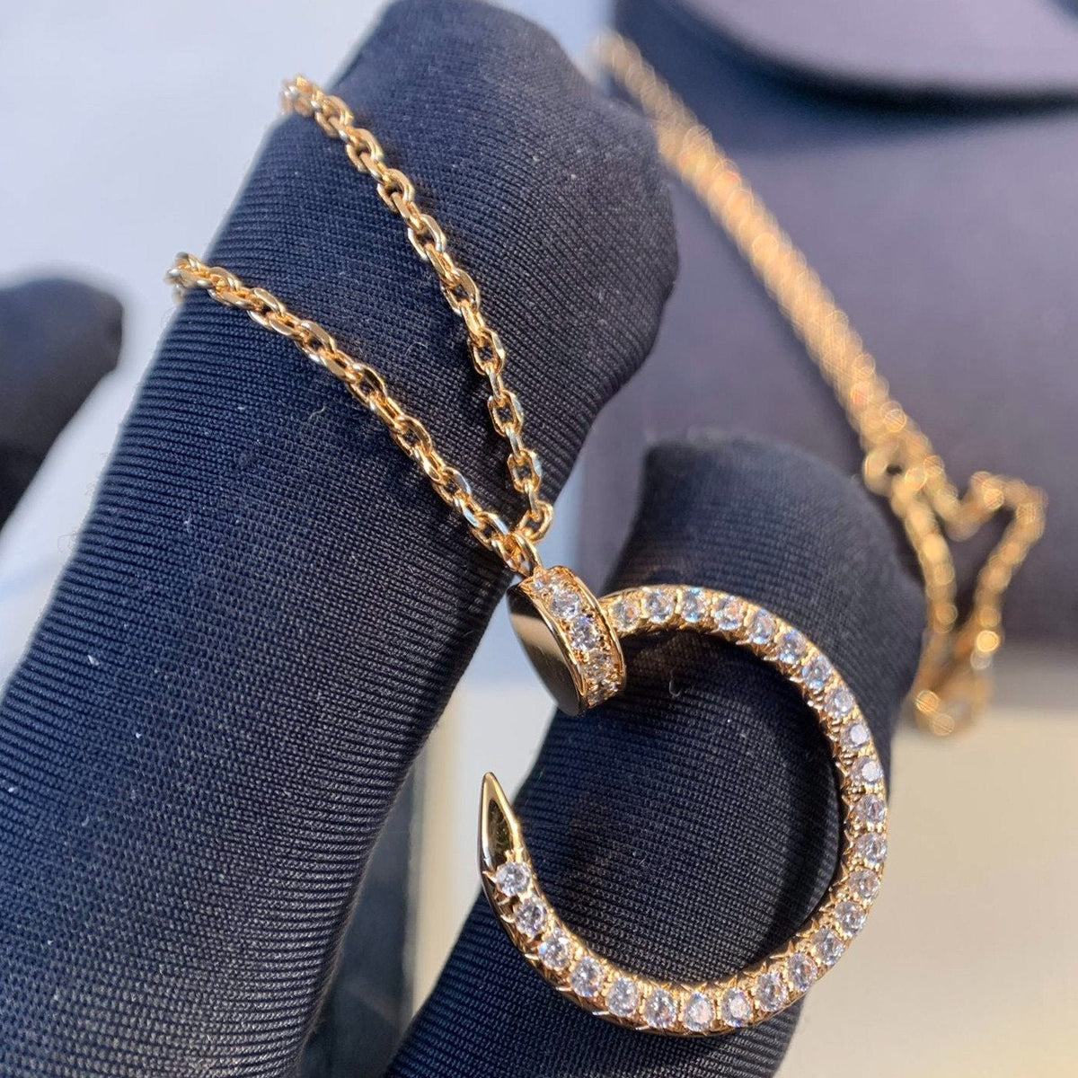 CARTIER JUSTE NECKLACE PINK GOLD DIAMONDS
