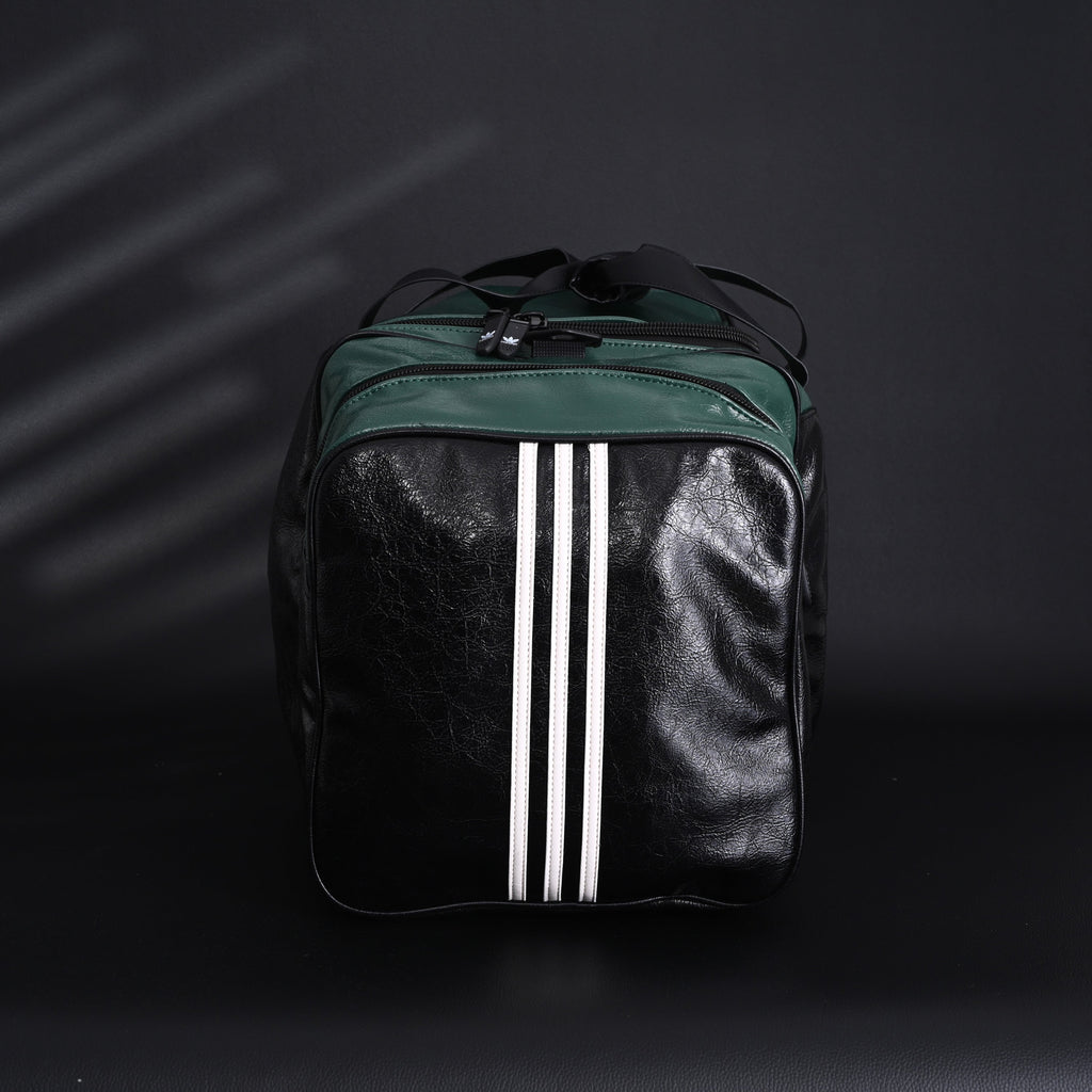 balenciaga-x-adidas-large-duffel-travel-bag-black-green-with-trefoil-logo-and-triple-stripes Handle