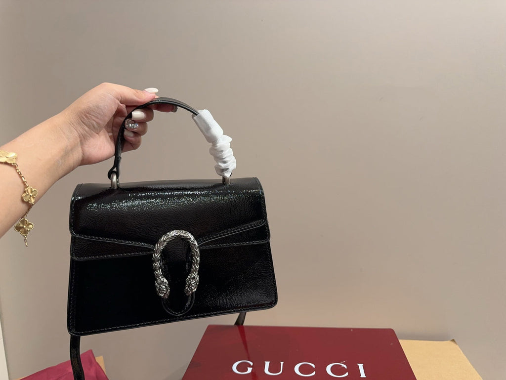 gucci-glossy-black-handbag-crossbody-24x17cm Crossbody