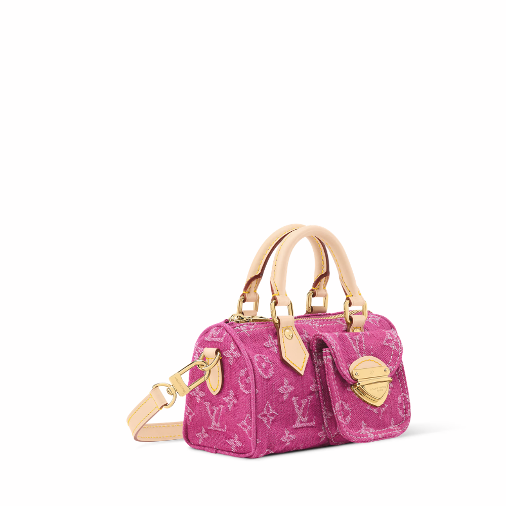 lv-nano-speedy-denim Handle