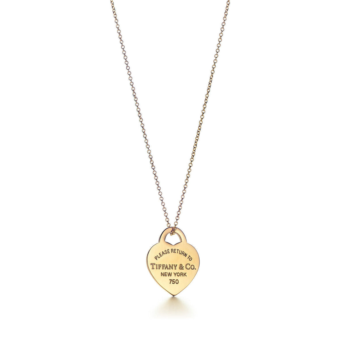 Tiffany Return to Tiffany Heart Tag Pendant in Yellow Gold Necklaces