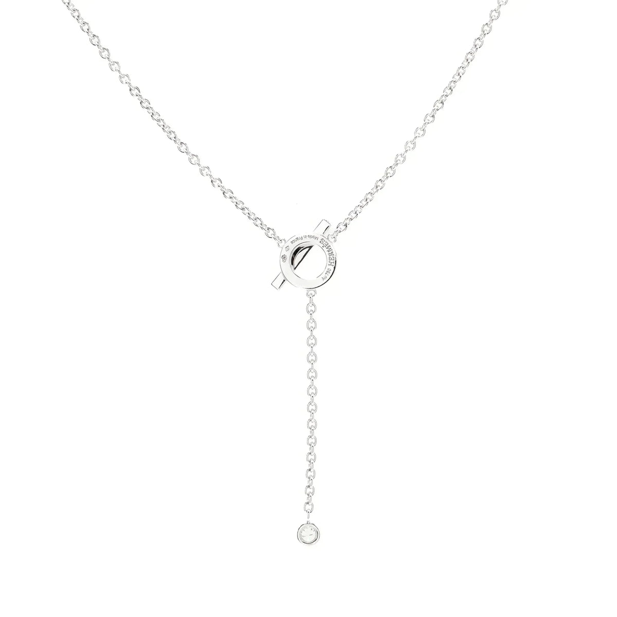 HERMES FINESSE SILVER DIAMOND NECKLACE