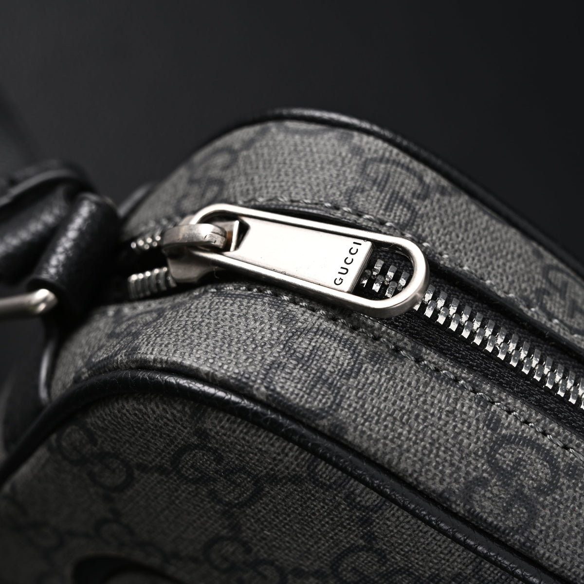 gucci-ophidia-gg-supreme-belt-bag-black-grey-monogram Shoulder