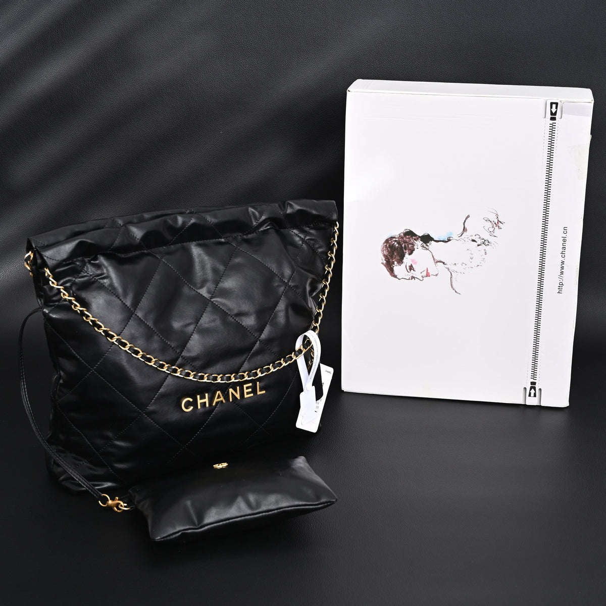 chanel-19-flap-bag-black-quilted-lambskin-with-gold-ruthenium-hardware Shoulder