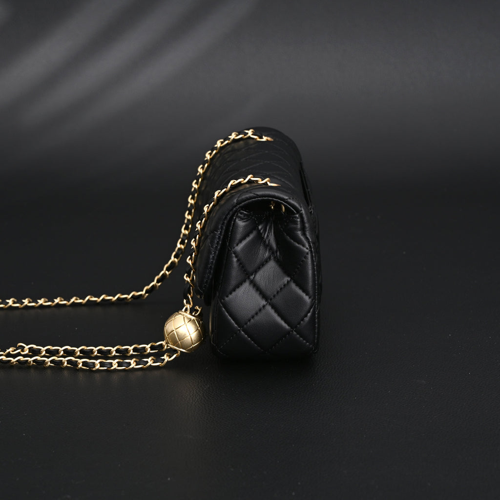 chanel-classic-flap-mini-bag-black-quilted-lambskin-with-gold-tone-hardware Crossbody