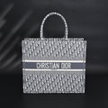 christian-dior-large-book-tote-grey-oblique-embroidery Tote
