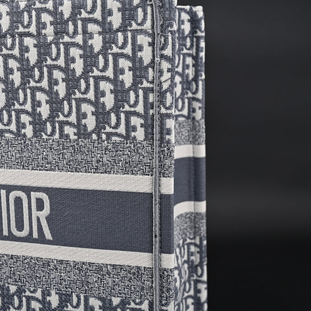 christian-dior-large-book-tote-grey-oblique-embroidery Tote