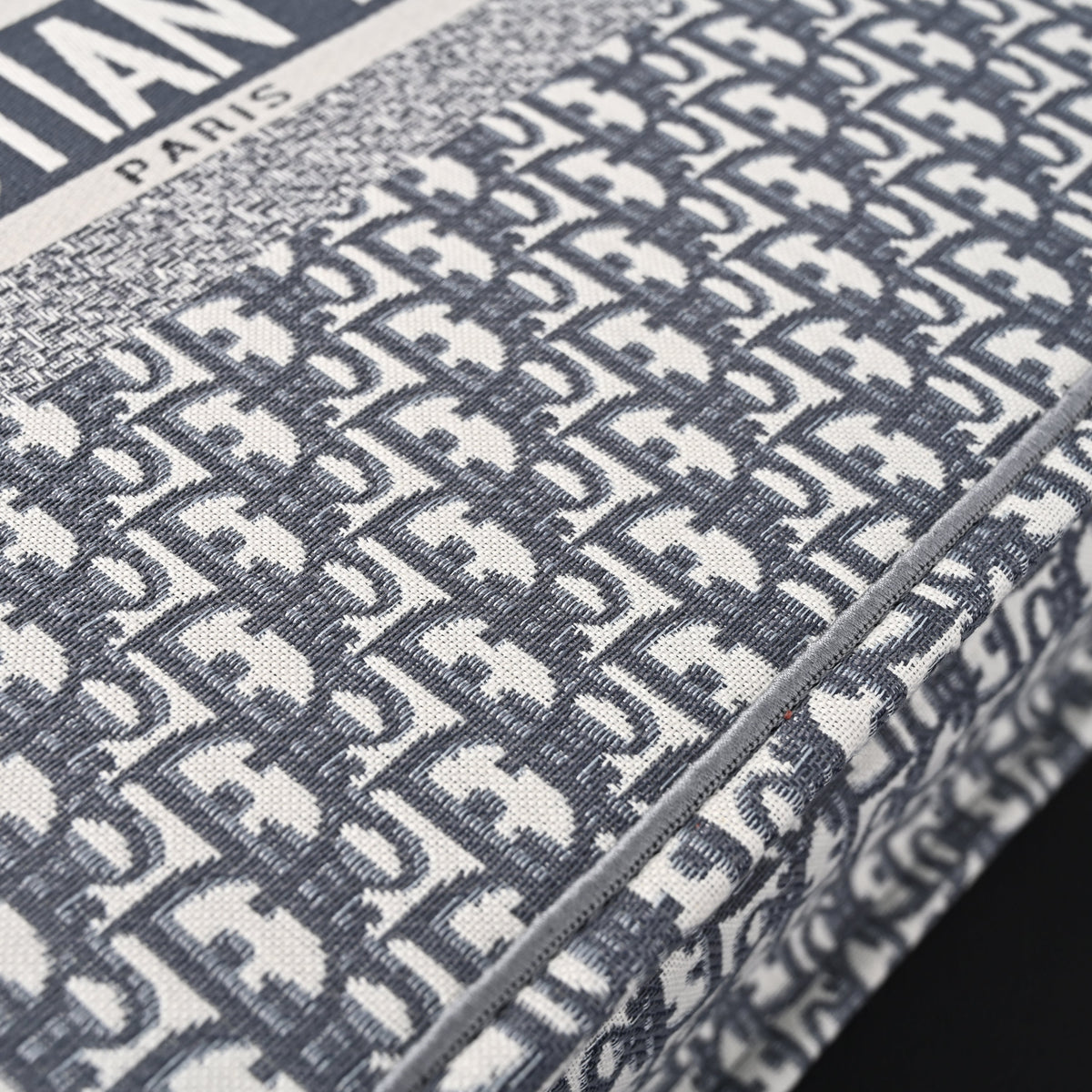 christian-dior-large-book-tote-grey-oblique-embroidery Tote