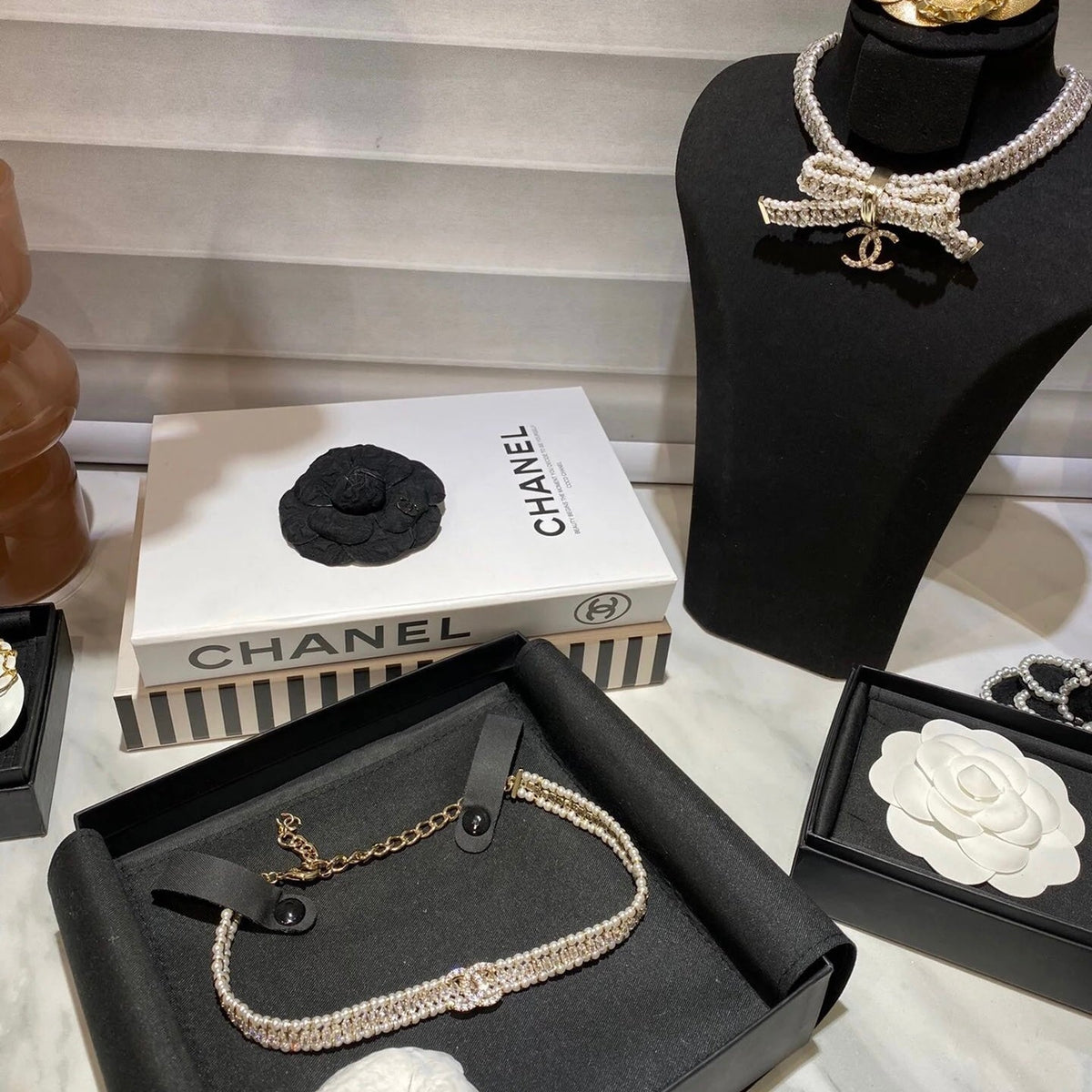 Chanel Pearl Choker Necklaces