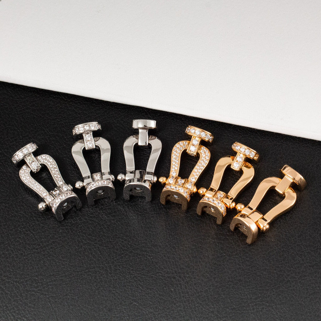 FRED FORCE LARGE HORSESHOE FULL DIAMOND BRACELET SILVER