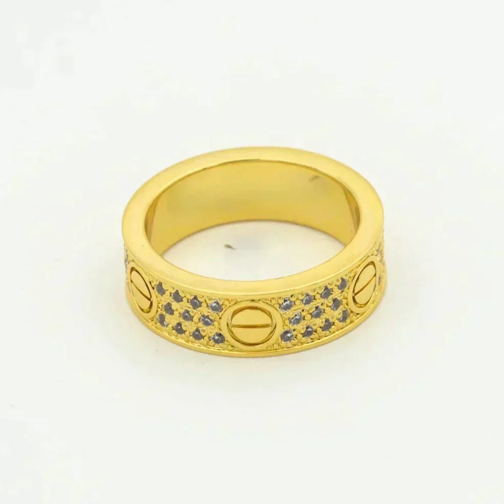 CARTIER LOVE RING 5.5MM DIAMONDS PAVED
