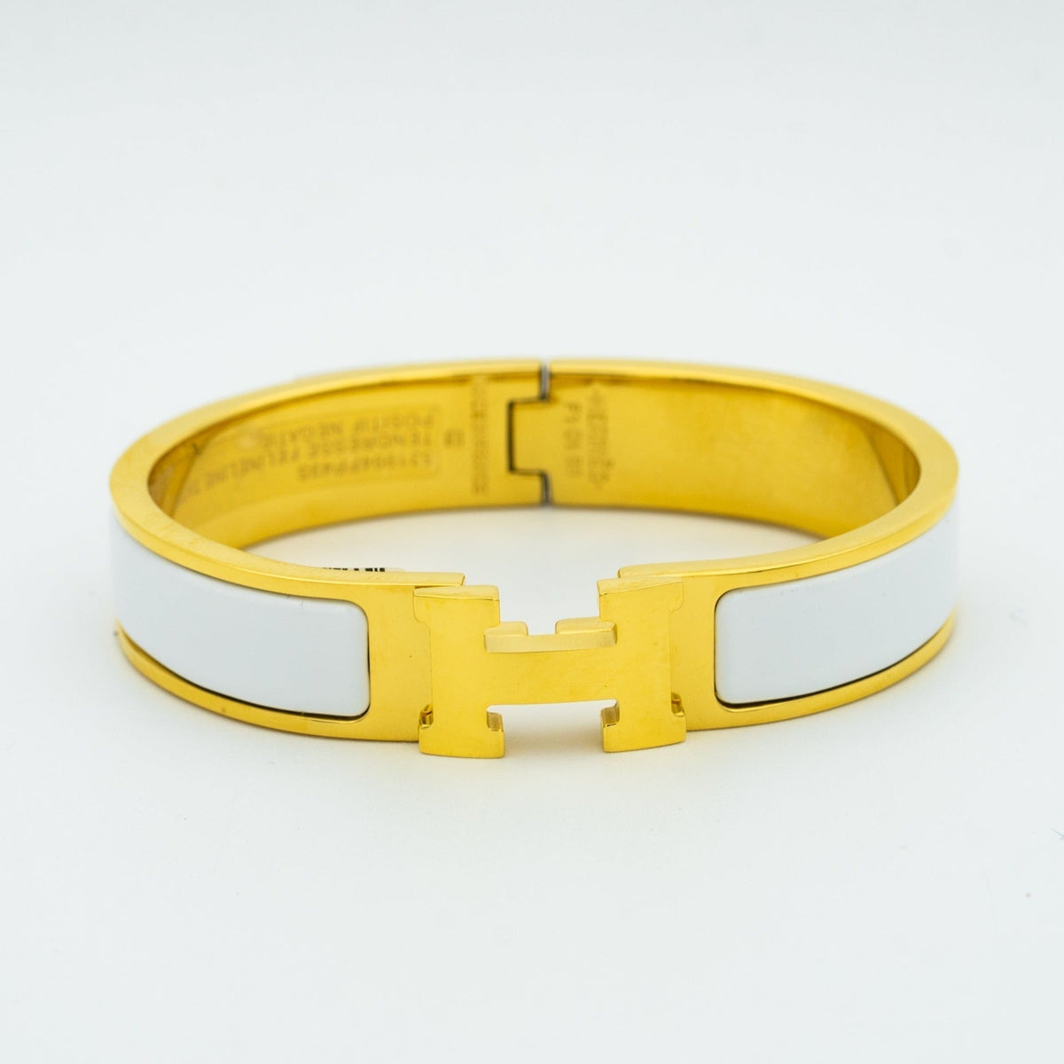 HERMES H WHITE BRACELET