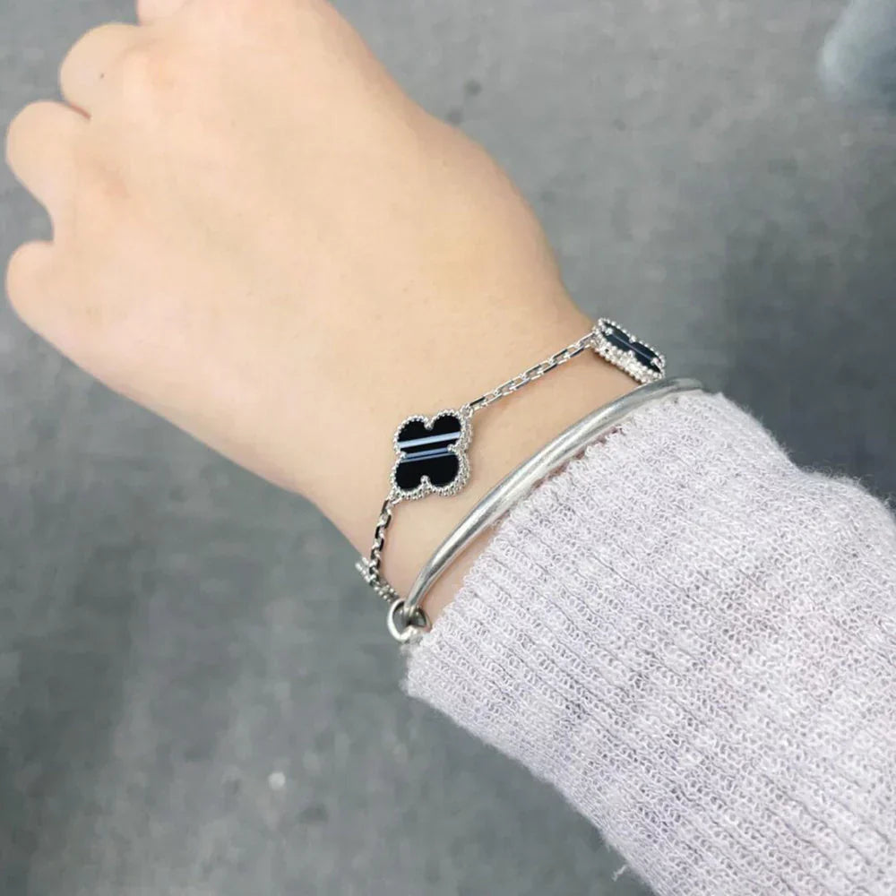 VCA CLOVER 5 MOTIF PULSAR STONE BRACELET COLLECTION