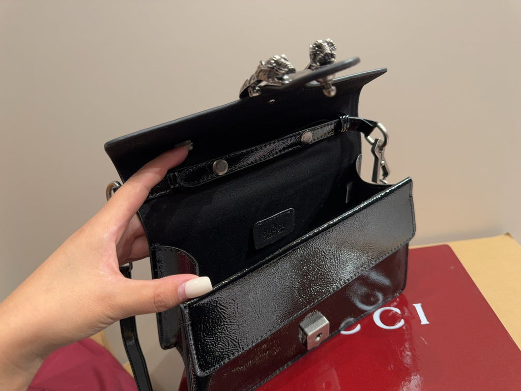 gucci-glossy-black-handbag-crossbody-24x17cm Crossbody
