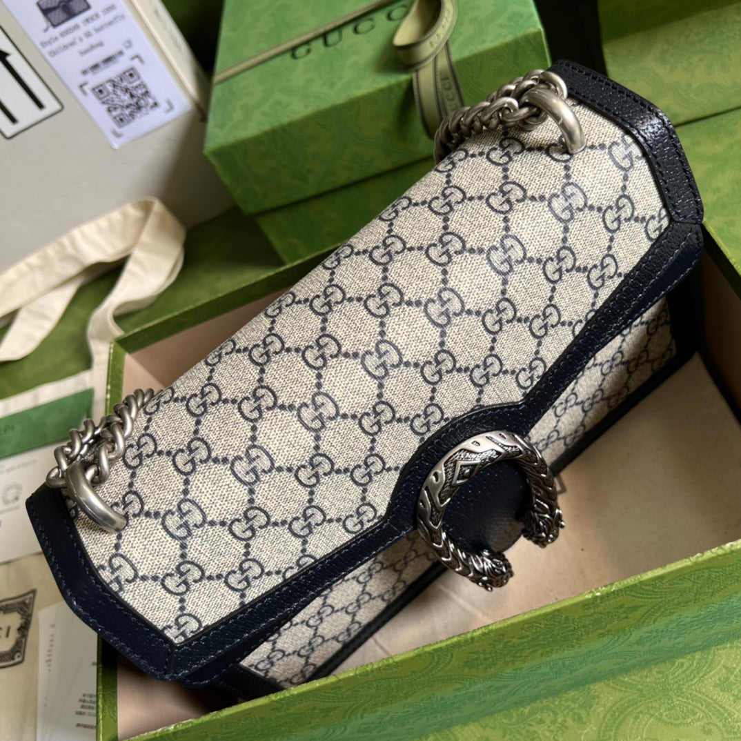gucci-dionysus-gg-supreme-beige-and-blue-28x18x9cm Crossbody