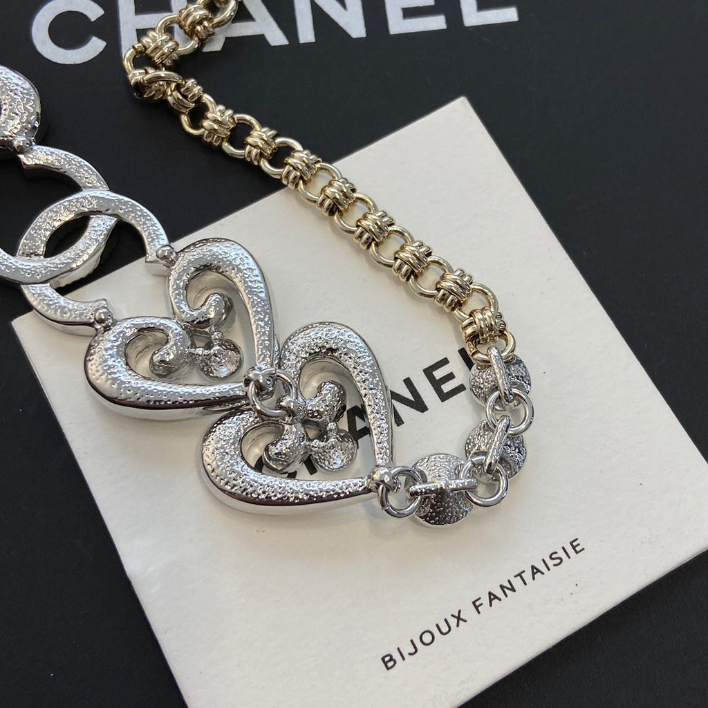 Chanel Heart Diamond Choker Necklaces