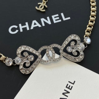 Chanel Bowknot Diamond Choker Necklaces
