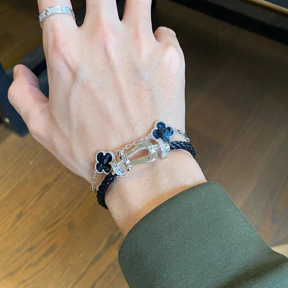 VCA CLOVER 5 MOTIF PIETERSITE BRACELET COLLECTION
