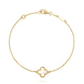 VCA CLOVER WHITE MOP SINGLE FLOWER BRACELET